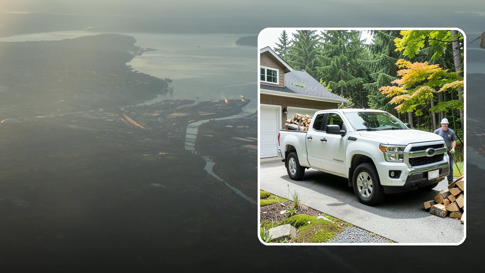 Garage Delivery in Fife, Pierce County, WA - Firewood delivered directly into your garage to keep it dry and close at hand.