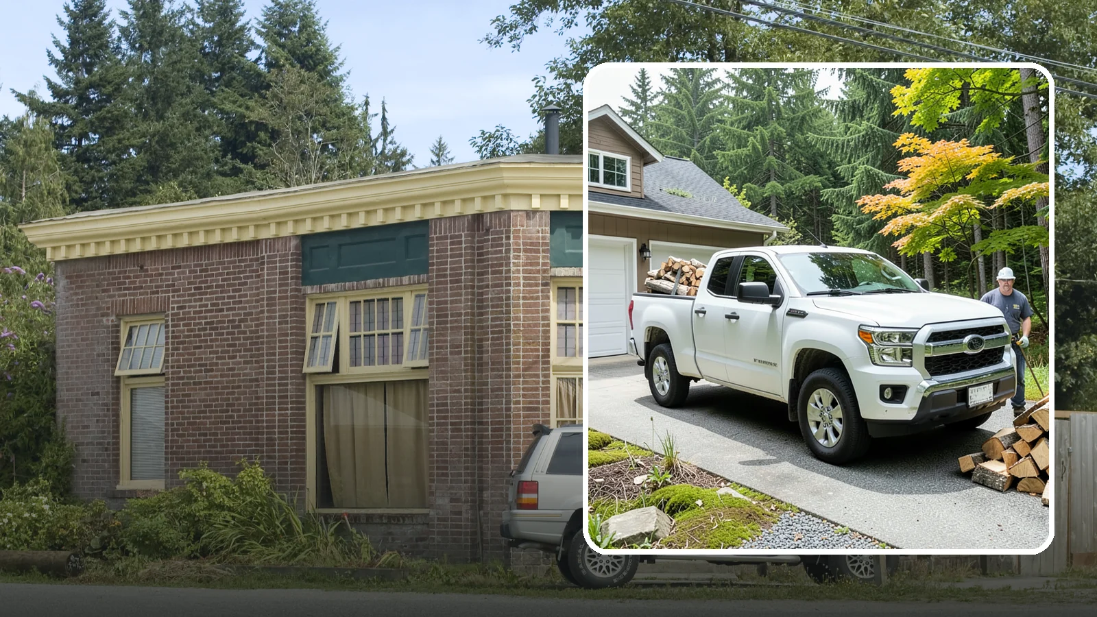 Garage Delivery in Hamilton, Skagit County, WA - Firewood delivered directly into your garage to keep it dry and close at hand.
