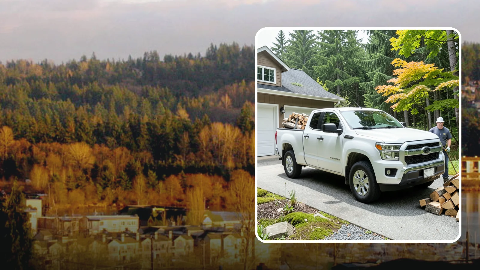 Garage Delivery in Kenmore, King County, WA - Firewood delivered directly into your garage to keep it dry and close at hand.
