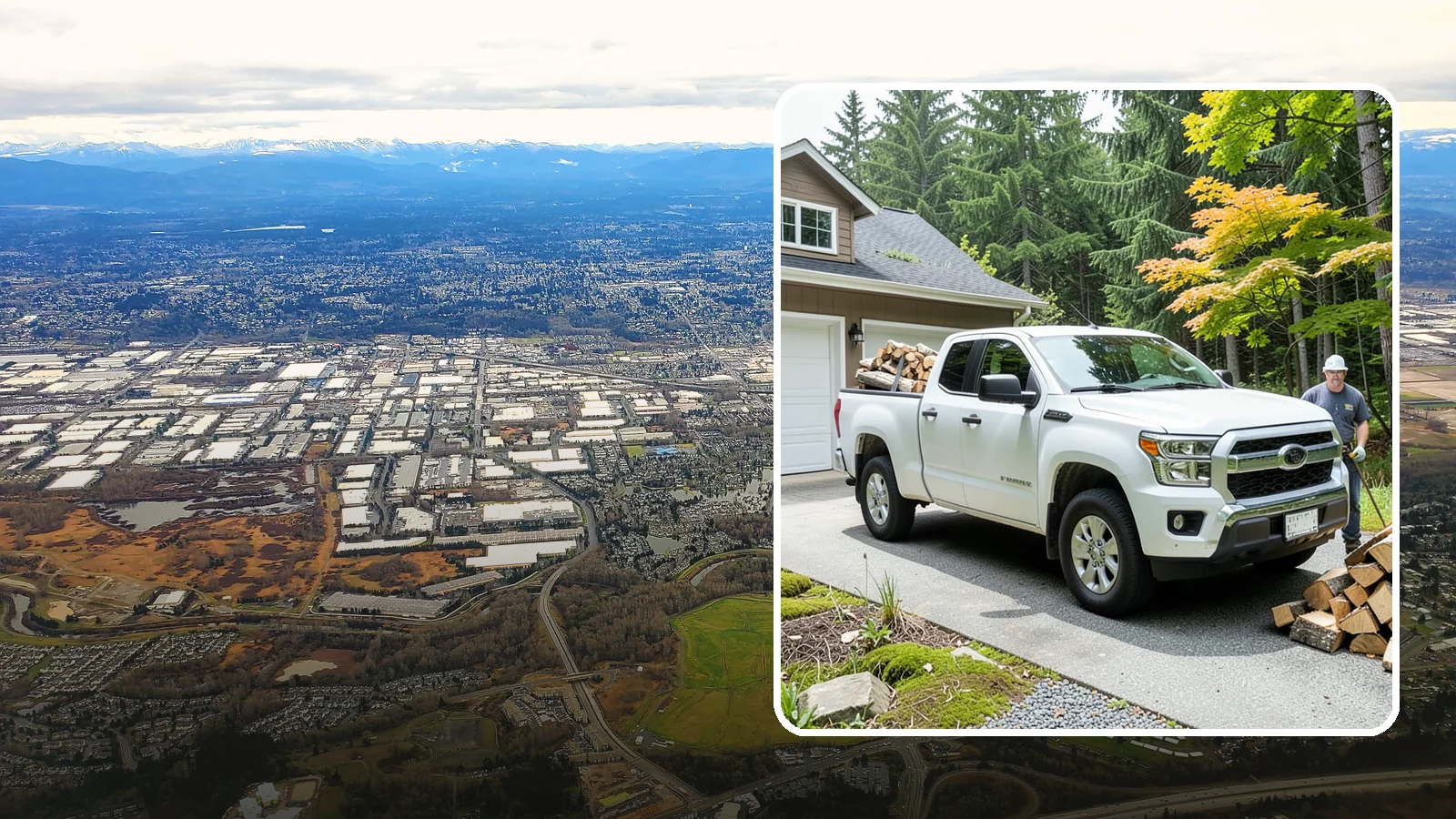 Garage Delivery in Kent, King County, WA - Firewood delivered directly into your garage to keep it dry and close at hand.