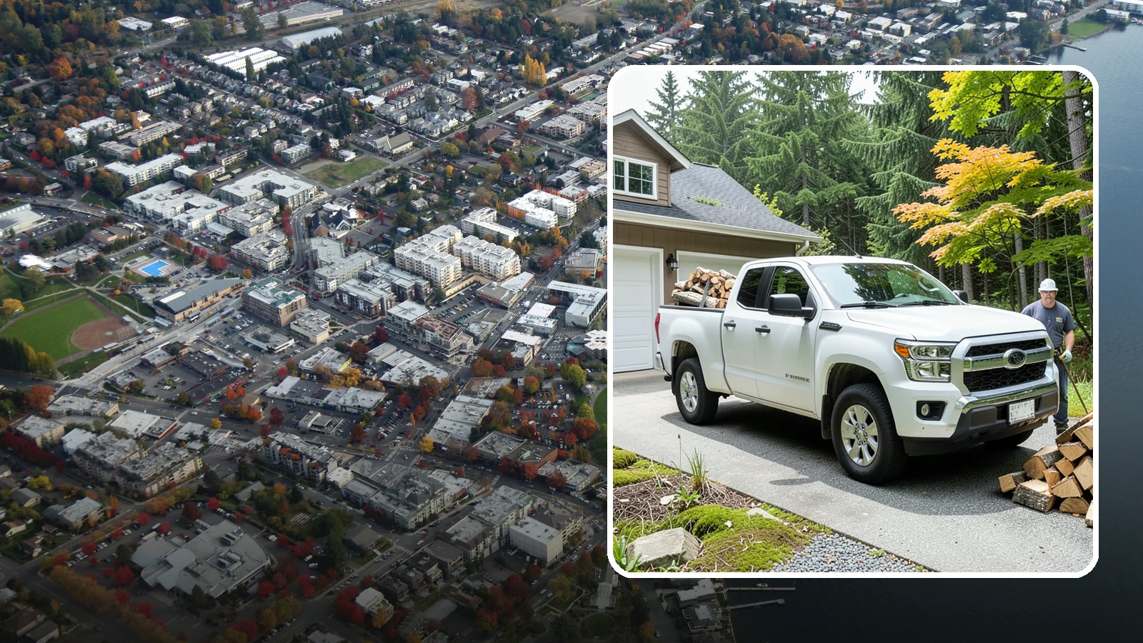 Garage Delivery in Kirkland, King County, WA - Firewood delivered directly into your garage to keep it dry and close at hand.