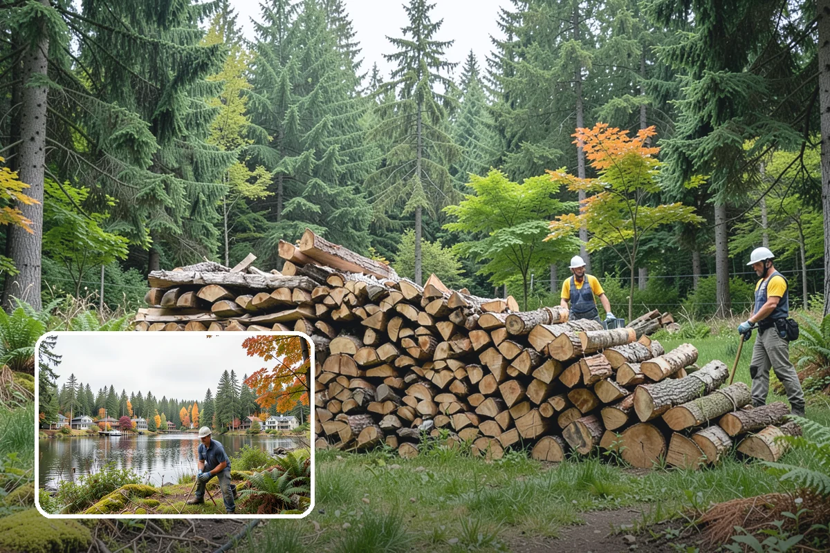 Garage Delivery in La Conner, Skagit County, WA - Wood stays completely dry indoors