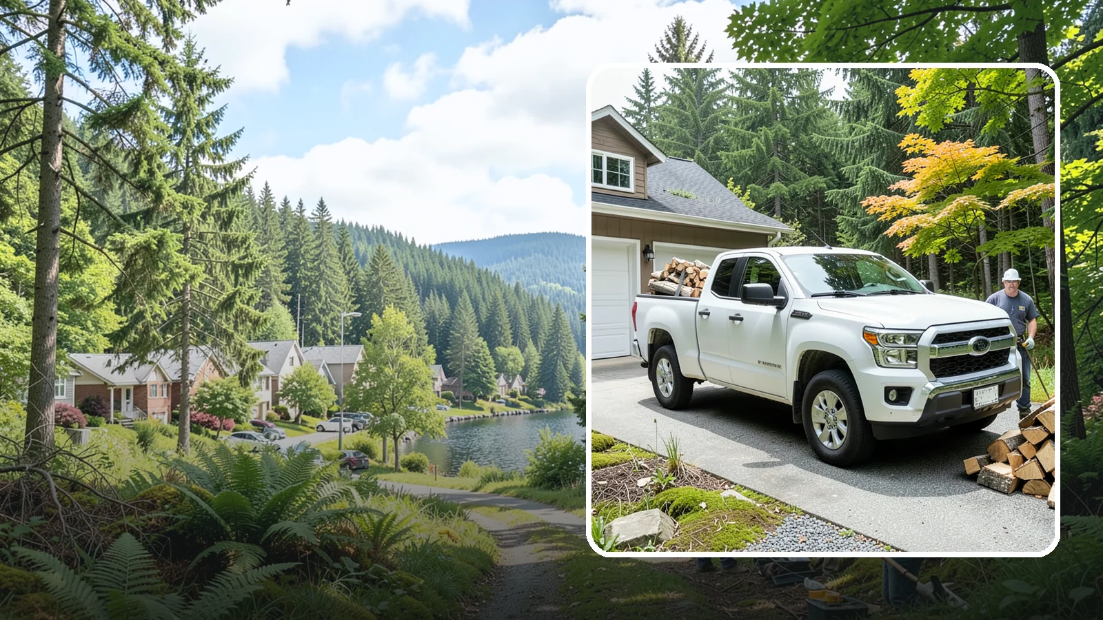 Garage Delivery in Lake Forest Park, King County, WA - Firewood delivered directly into your garage to keep it dry and close at hand.