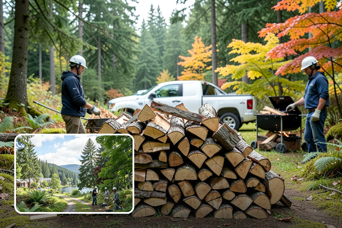 Garage Delivery in Lake Forest Park, King County, WA - Wood stays completely dry indoors