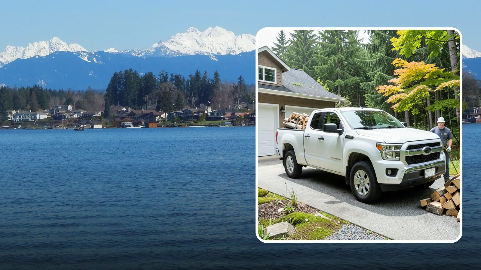 Garage Delivery in Lake Stevens, Snohomish County, WA - Firewood delivered directly into your garage to keep it dry and close at hand.