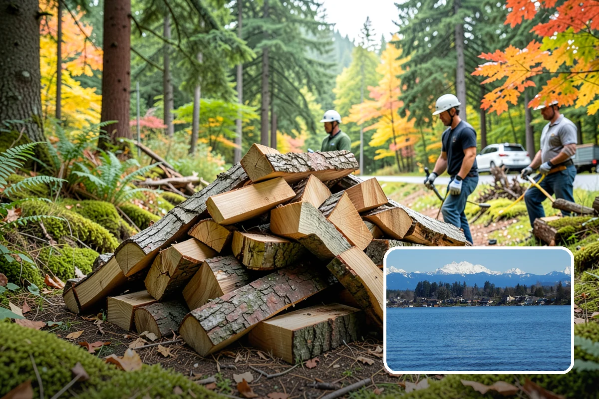 Garage Delivery in Lake Stevens, Snohomish County, WA - Wood stays completely dry indoors
