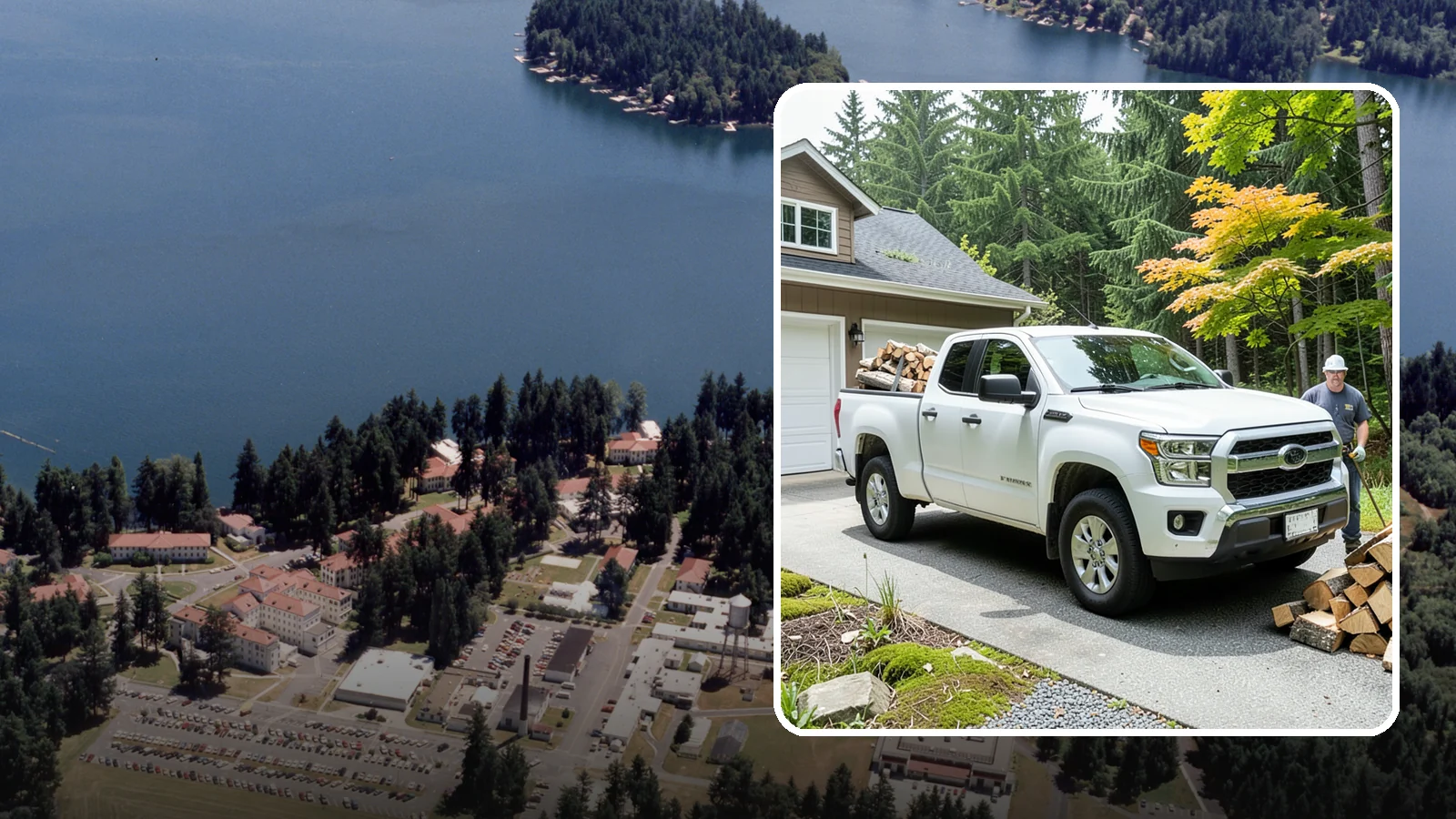 Garage Delivery in Lakewood, Pierce County, WA - Firewood delivered directly into your garage to keep it dry and close at hand.