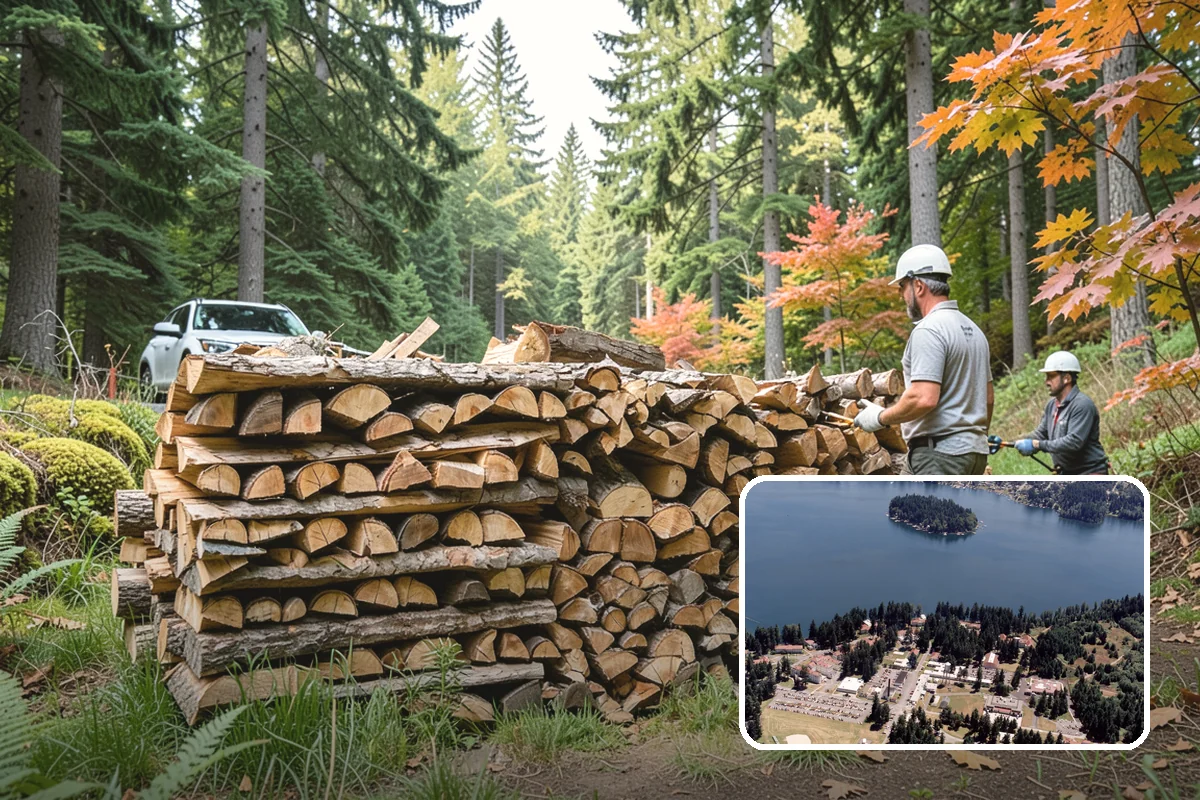 Garage Delivery in Lakewood, Pierce County, WA - Wood stays completely dry indoors
