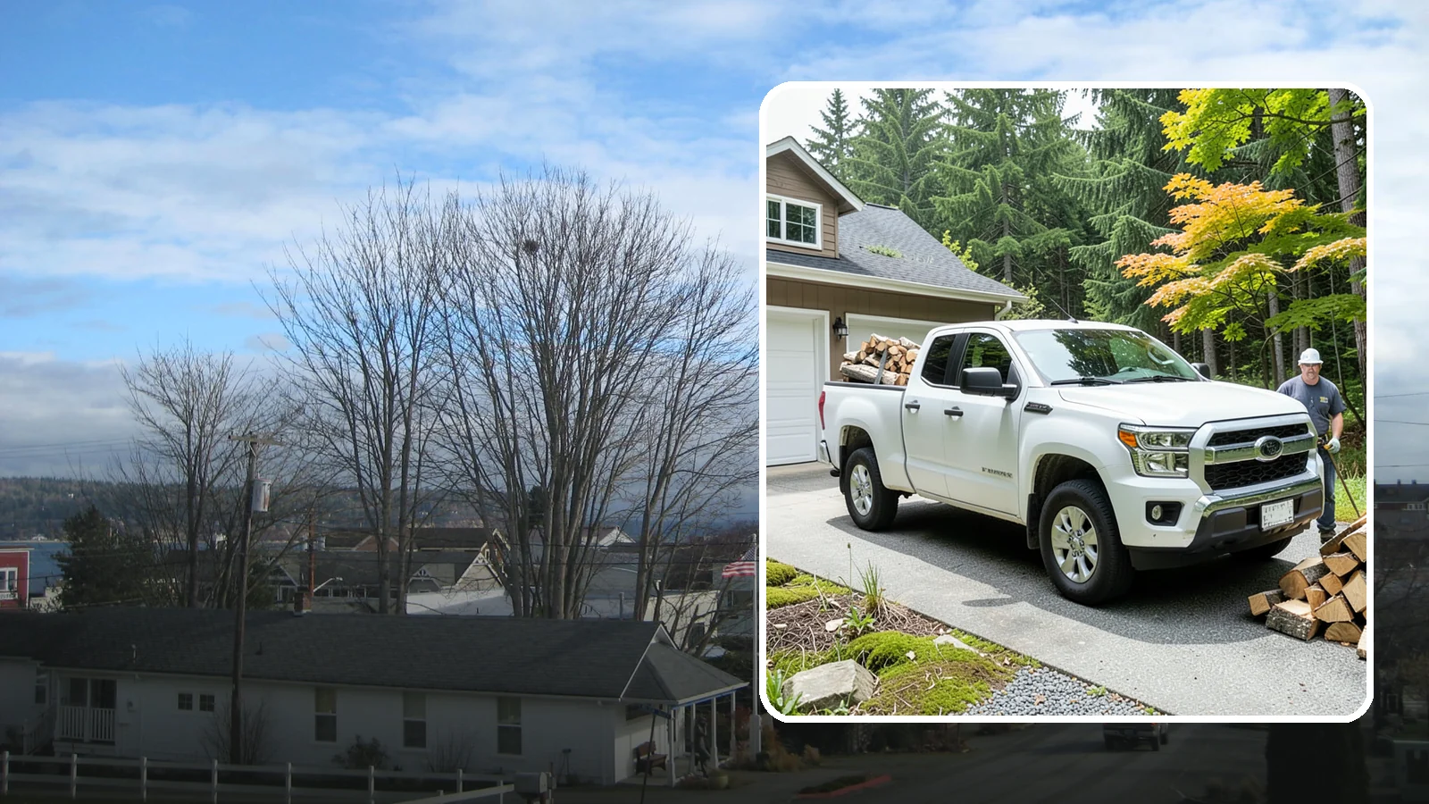 Garage Delivery in Langley, WA - Firewood delivered directly into your garage to keep it dry and close at hand.