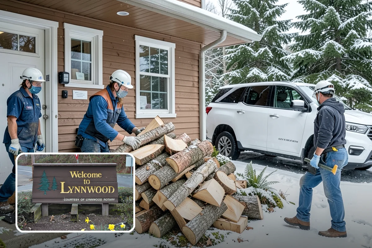 Garage Delivery in Lynnwood, Snohomish County, WA - Wood stays completely dry indoors