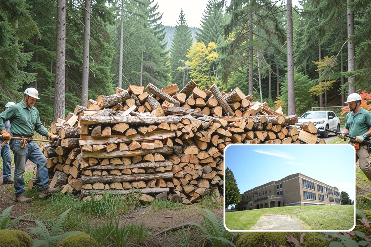 Garage Delivery in Maple Valley, King County, WA - Wood stays completely dry indoors