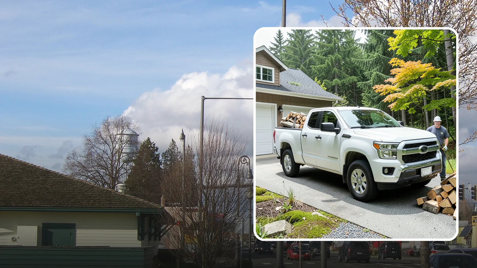 Garage Delivery in Marysville, Snohomish County, WA - Firewood delivered directly into your garage to keep it dry and close at hand.