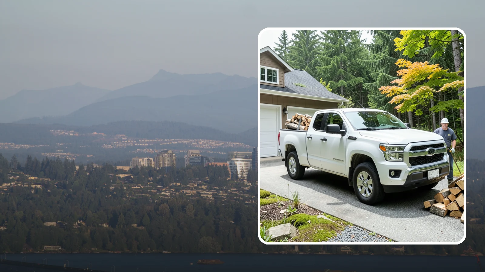 Garage Delivery in Medina, King County, WA - Firewood delivered directly into your garage to keep it dry and close at hand.