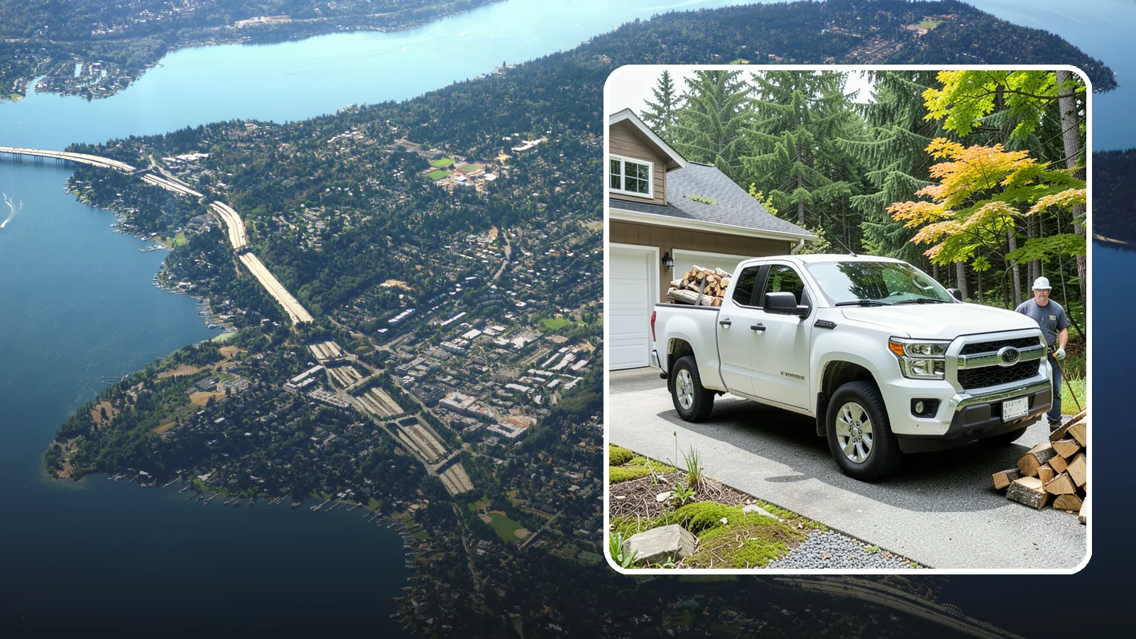 Garage Delivery in Mercer Island, King County, WA - Firewood delivered directly into your garage to keep it dry and close at hand.