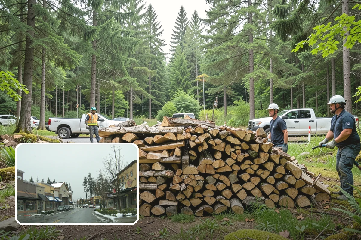 Garage Delivery in Mill Creek, Snohomish County, WA - Wood stays completely dry indoors