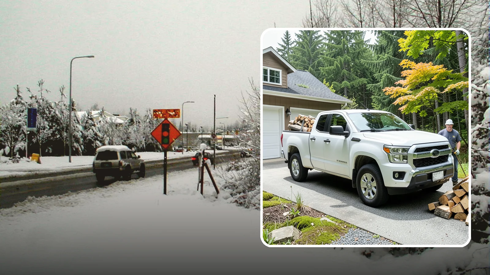 Garage Delivery in Newcastle, King County, WA - Firewood delivered directly into your garage to keep it dry and close at hand.