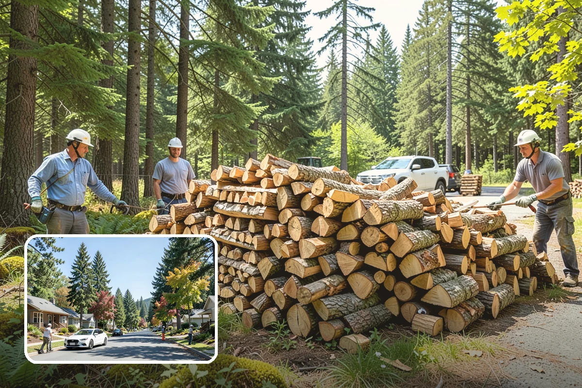 Garage Delivery in Orting, Pierce County, WA - Wood stays completely dry indoors