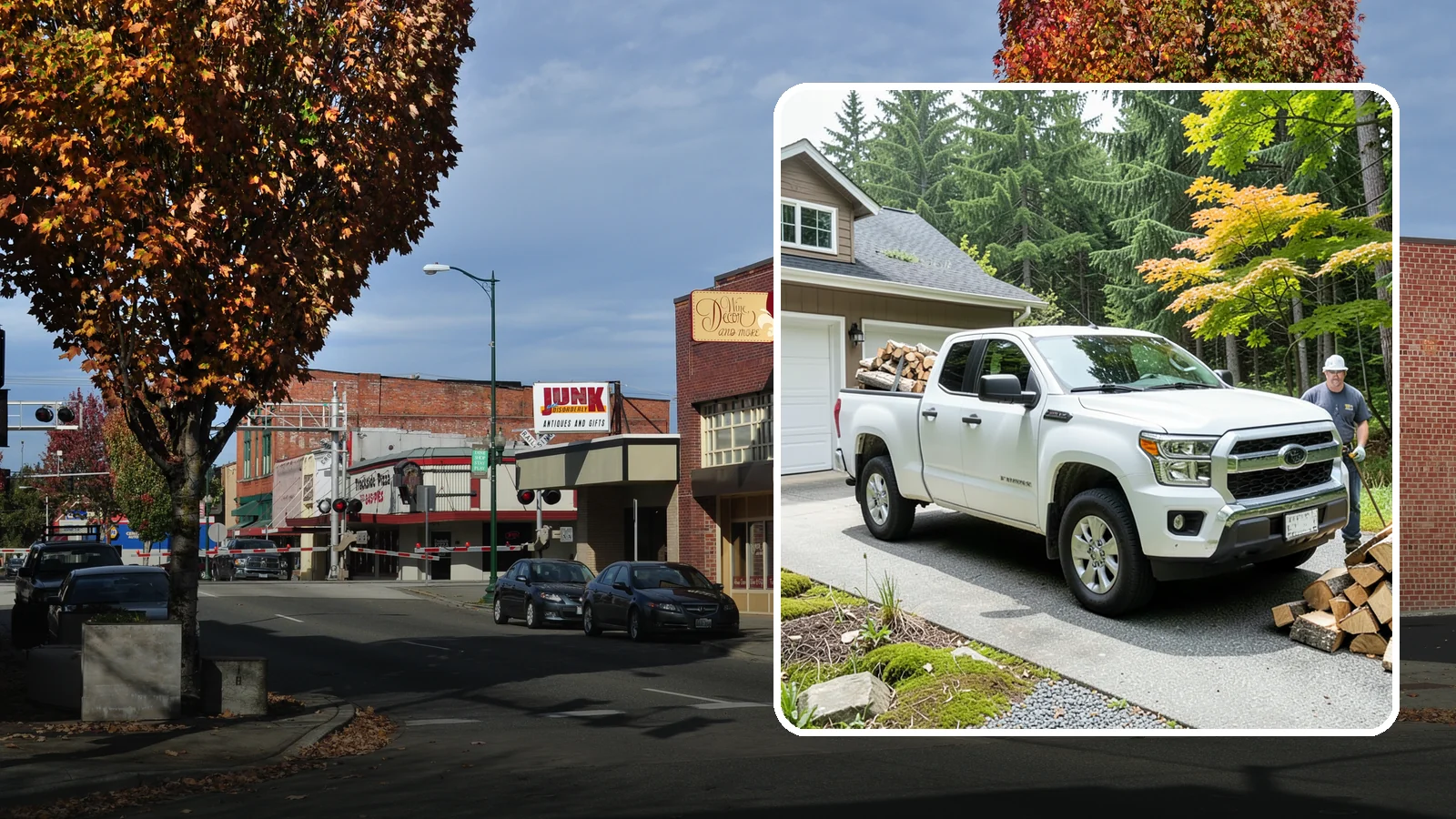 Garage Delivery in Puyallup, Pierce County, WA - Firewood delivered directly into your garage to keep it dry and close at hand.