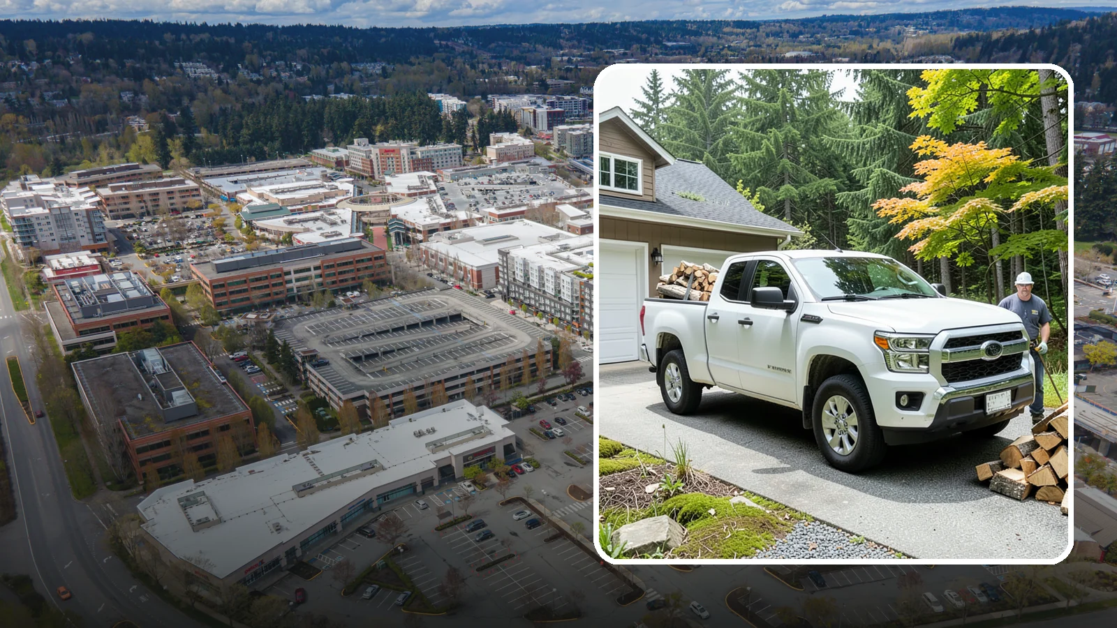Garage Delivery in Redmond, King County, WA - Firewood delivered directly into your garage to keep it dry and close at hand.