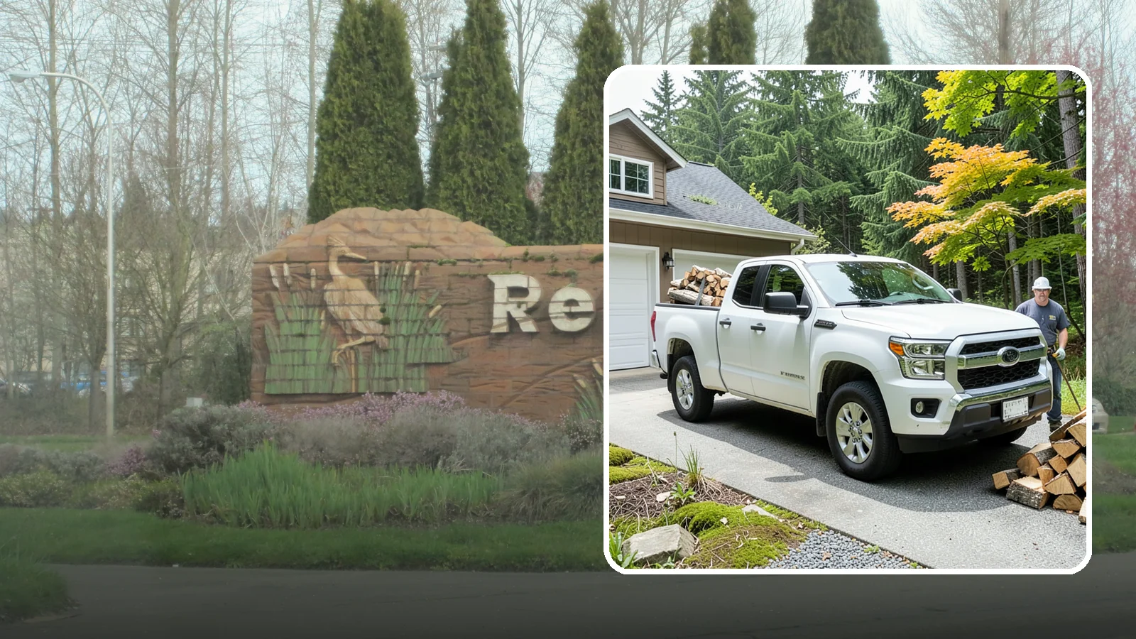 Garage Delivery in Renton, King County, WA - Firewood delivered directly into your garage to keep it dry and close at hand.