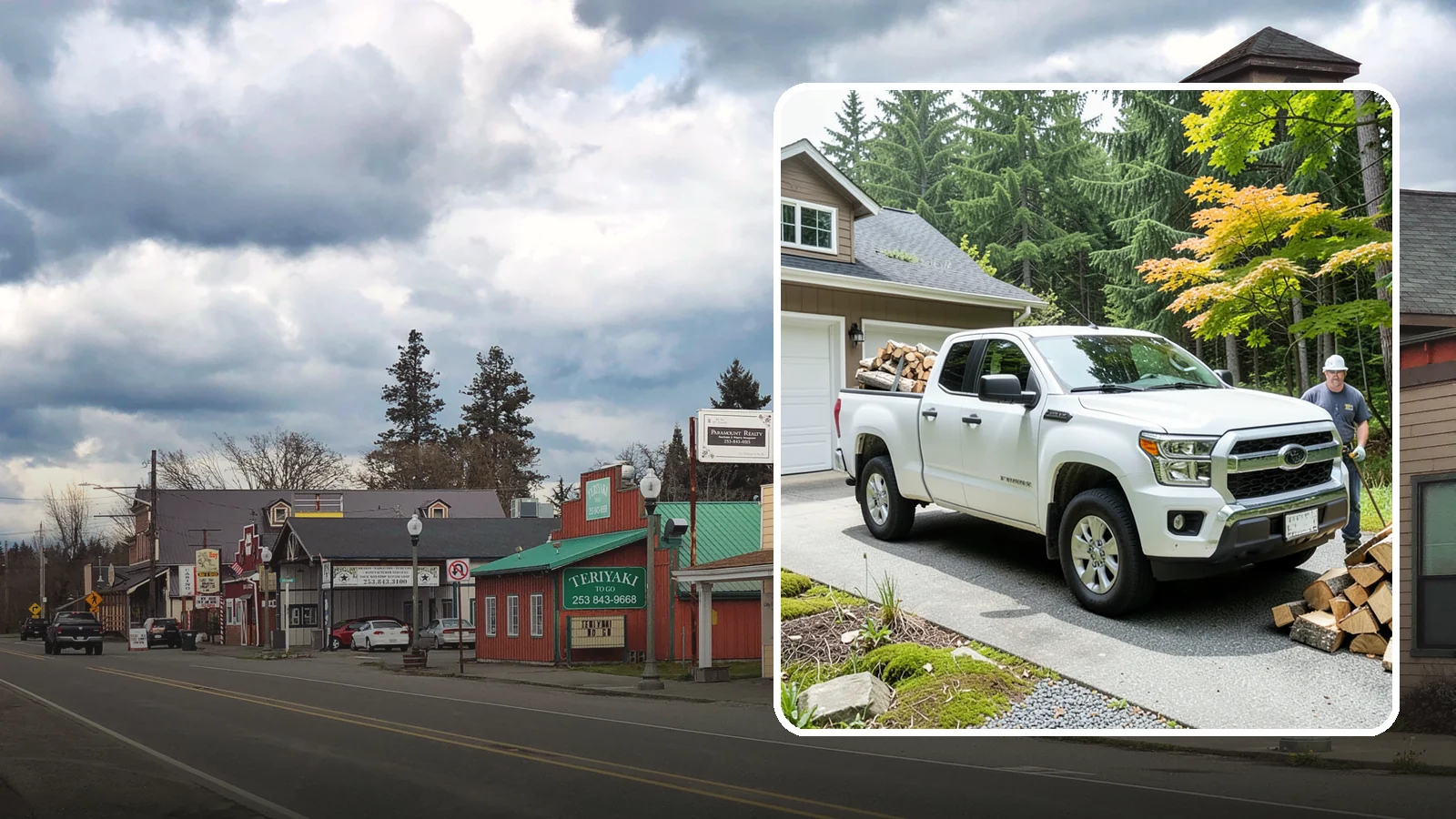 Garage Delivery in Roy, Pierce County, WA - Firewood delivered directly into your garage to keep it dry and close at hand.
