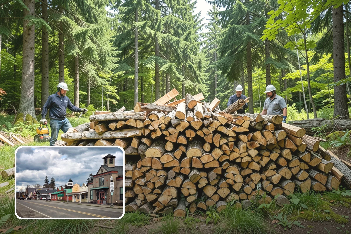 Garage Delivery in Roy, Pierce County, WA - Wood stays completely dry indoors