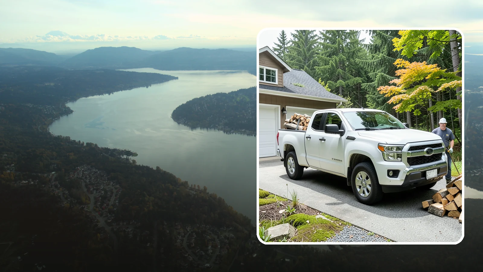 Garage Delivery in Sammamish, King County, WA - Firewood delivered directly into your garage to keep it dry and close at hand.