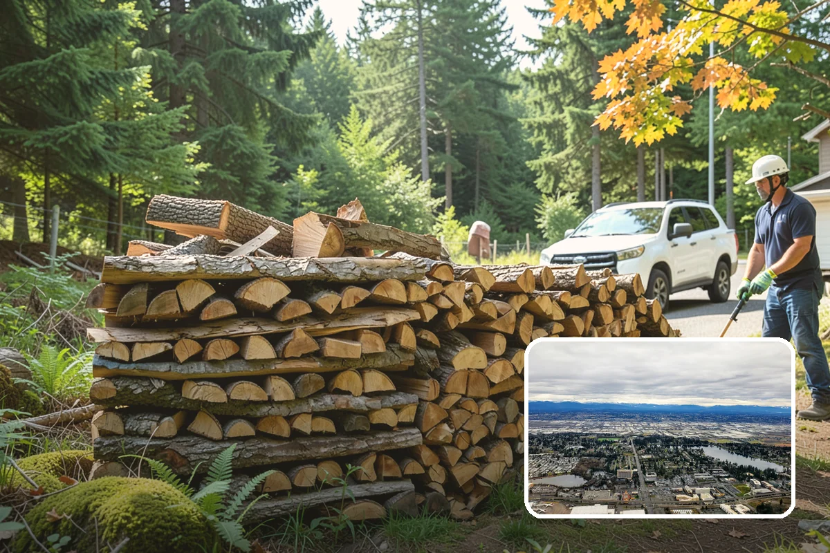Garage Delivery in SeaTac, WA - Wood stays completely dry indoors