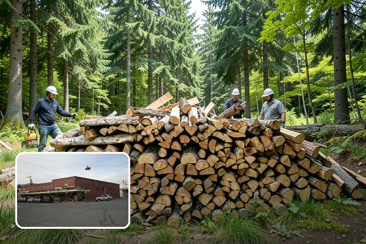 Garage Delivery in Sedro-Woolley, Skagit County, WA - Wood stays completely dry indoors