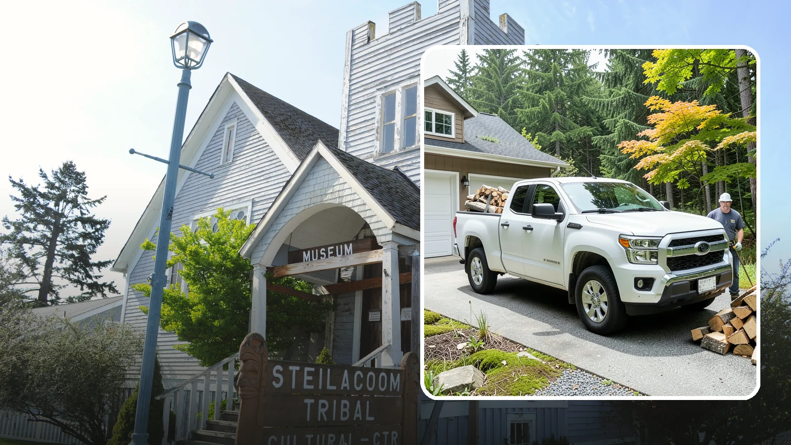 Garage Delivery in Steilacoom, Pierce County, WA - Firewood delivered directly into your garage to keep it dry and close at hand.