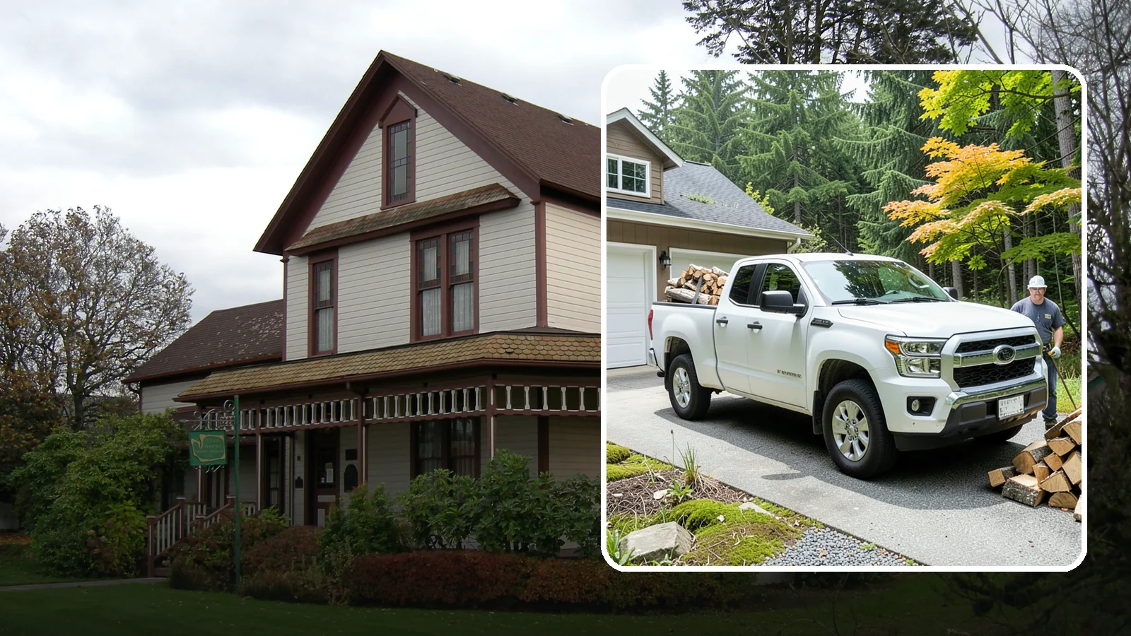 Garage Delivery in Sumner, Pierce County, WA - Firewood delivered directly into your garage to keep it dry and close at hand.