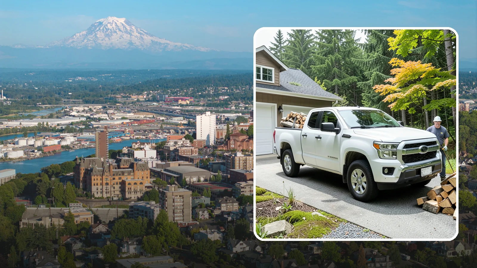 Garage Delivery in Tacoma, Pierce County, WA - Firewood delivered directly into your garage to keep it dry and close at hand.