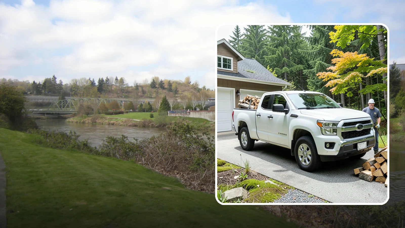 Garage Delivery in Tukwila, King County, WA - Firewood delivered directly into your garage to keep it dry and close at hand.