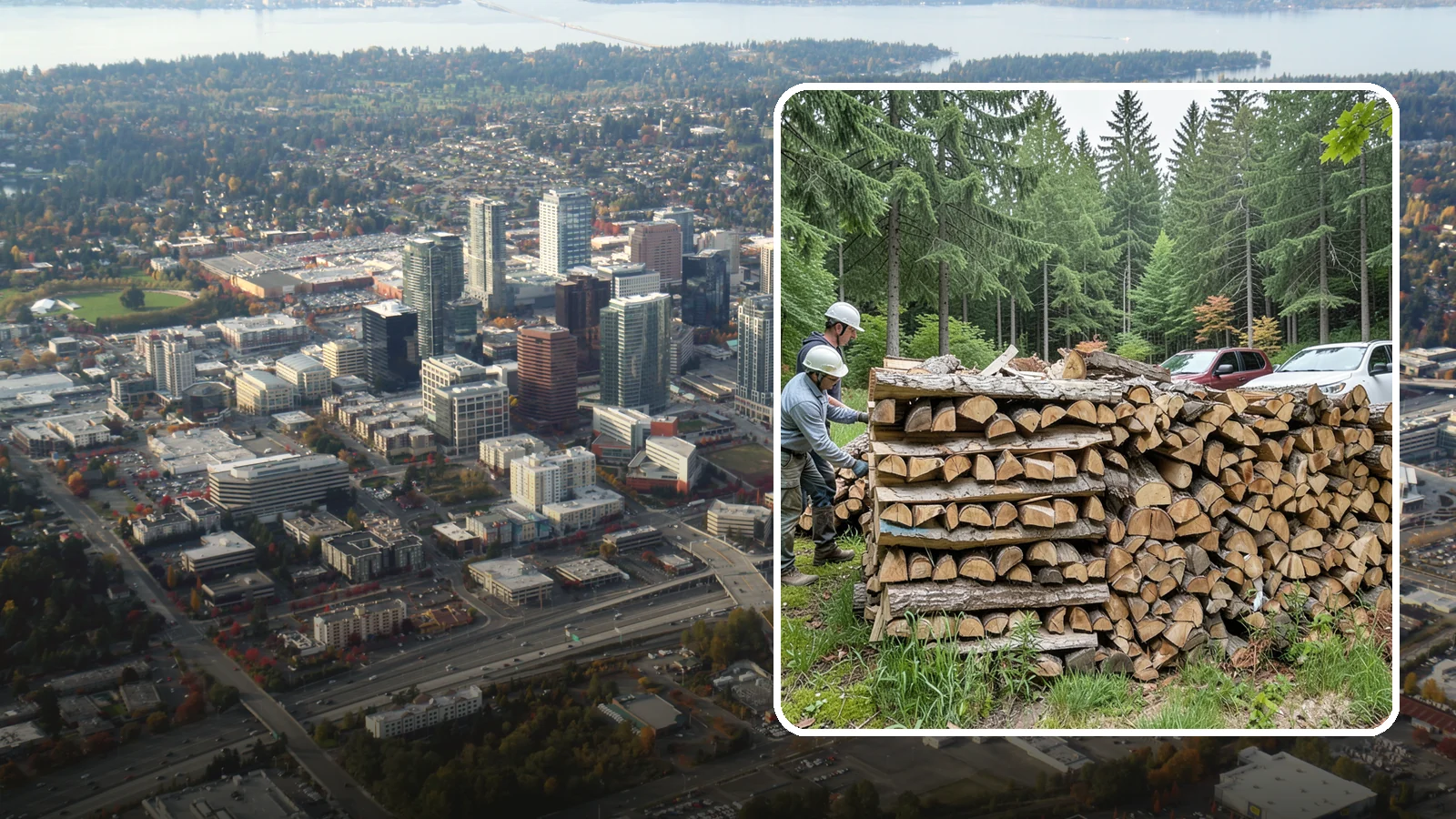 Green Firewood in Bellevue, King County, WA - Our green firewood is freshly cut and unseasoned, sold at a lower price for buyers who plan to dry it themselves before burning.