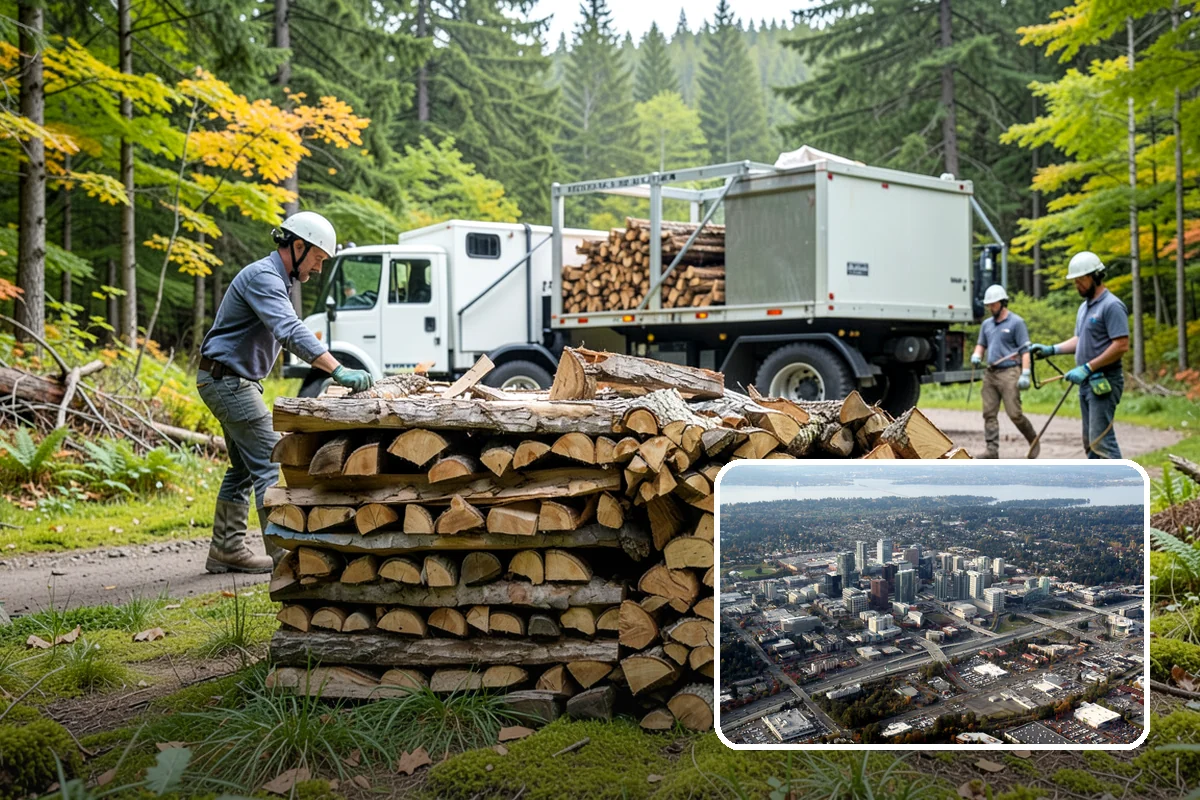 Green Firewood in Bellevue, King County, WA - Lowest per-volume price of any option