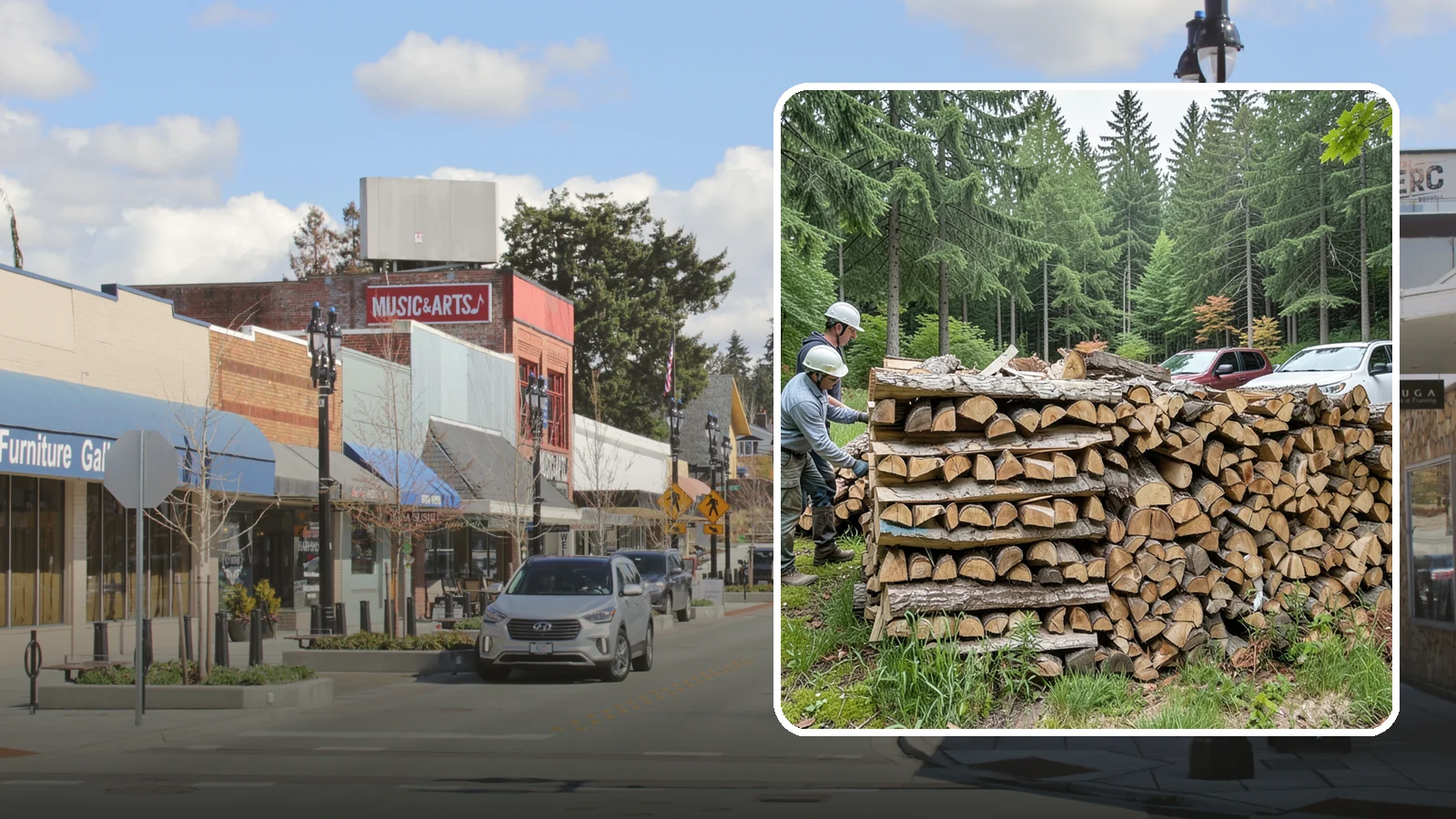 Green Firewood in Bothell, King County, WA - Our green firewood is freshly cut and unseasoned, sold at a lower price for buyers who plan to dry it themselves before burning.