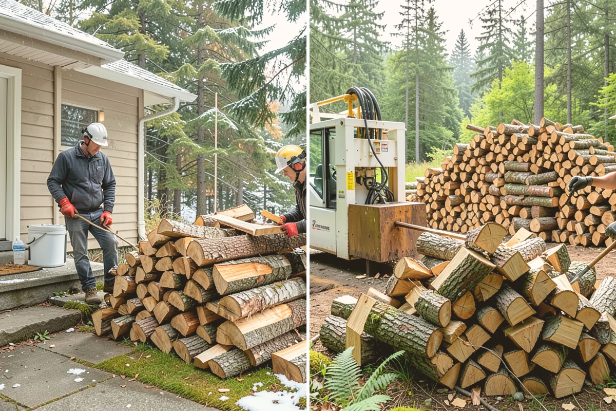 Green Firewood in Brier, Snohomish County, WA - We cut and split fresh wood to your requested size
