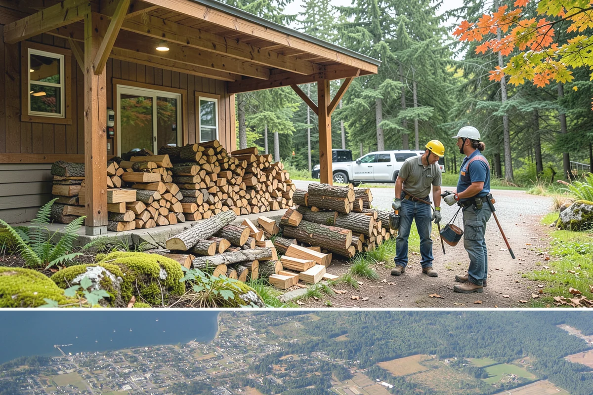 Green Firewood in Coupeville, Island County, WA - Buy green firewood in spring or early summer so it has the warm, drier months to season before you need it.