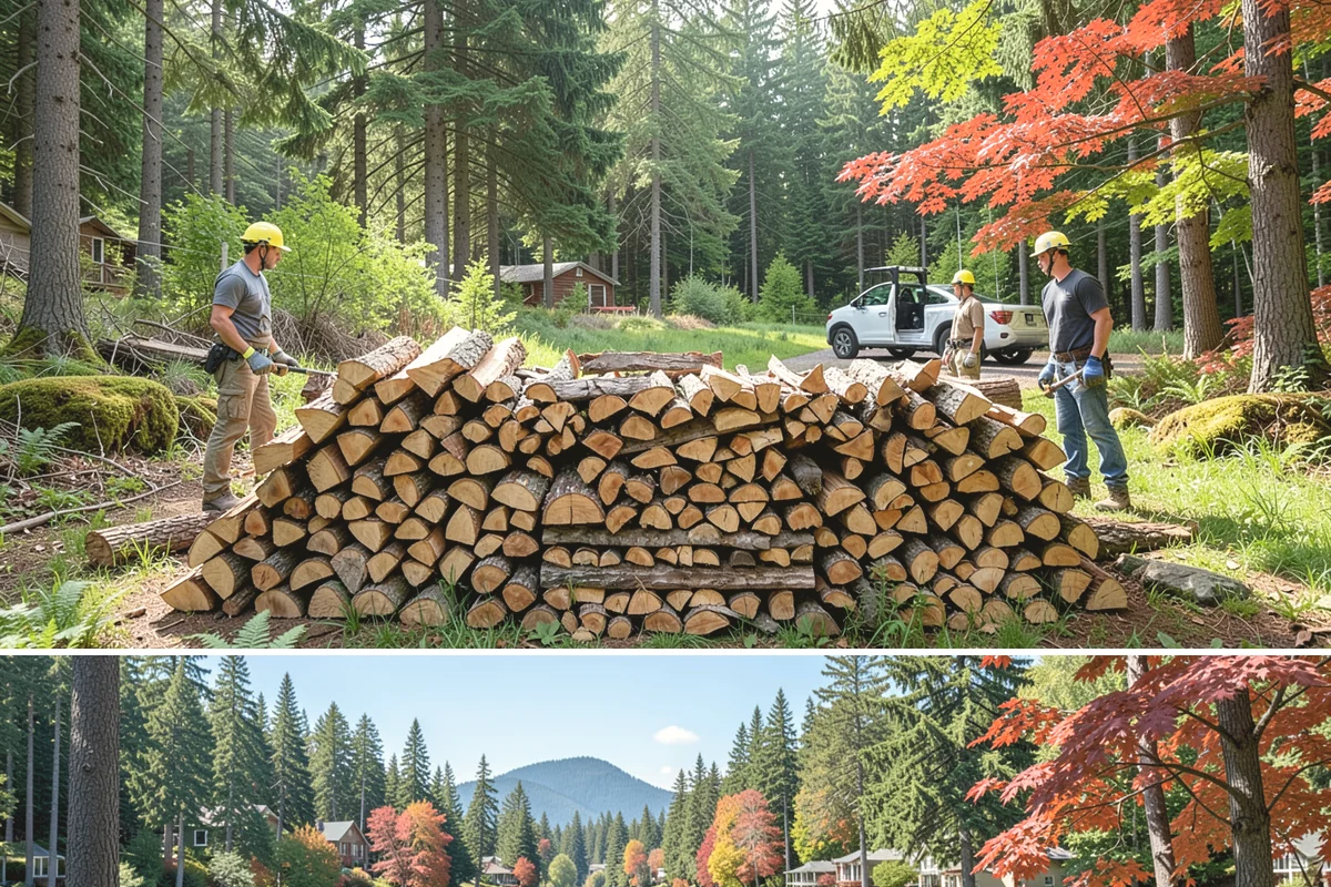 Green Firewood in Covington, King County, WA - Buy green firewood in spring or early summer so it has the warm, drier months to season before you need it.