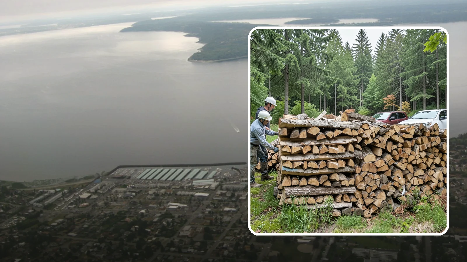 Green Firewood in Des Moines, King County, WA - Our green firewood is freshly cut and unseasoned, sold at a lower price for buyers who plan to dry it themselves before burning.