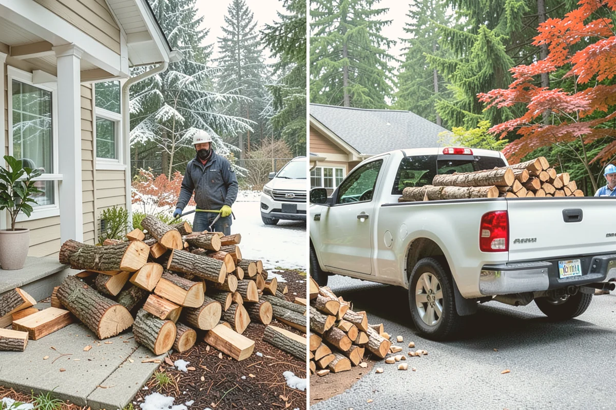 Green Firewood in Edmonds, Snohomish County, WA - We cut and split fresh wood to your requested size