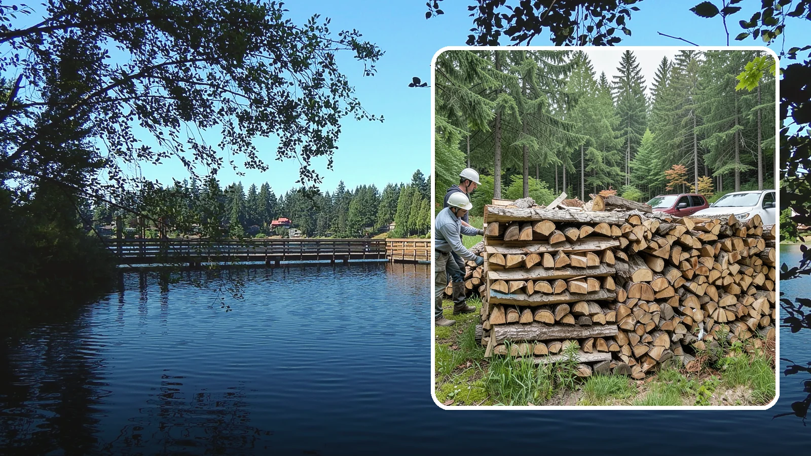 Green Firewood in Federal Way, King County, WA - Our green firewood is freshly cut and unseasoned, sold at a lower price for buyers who plan to dry it themselves before burning.