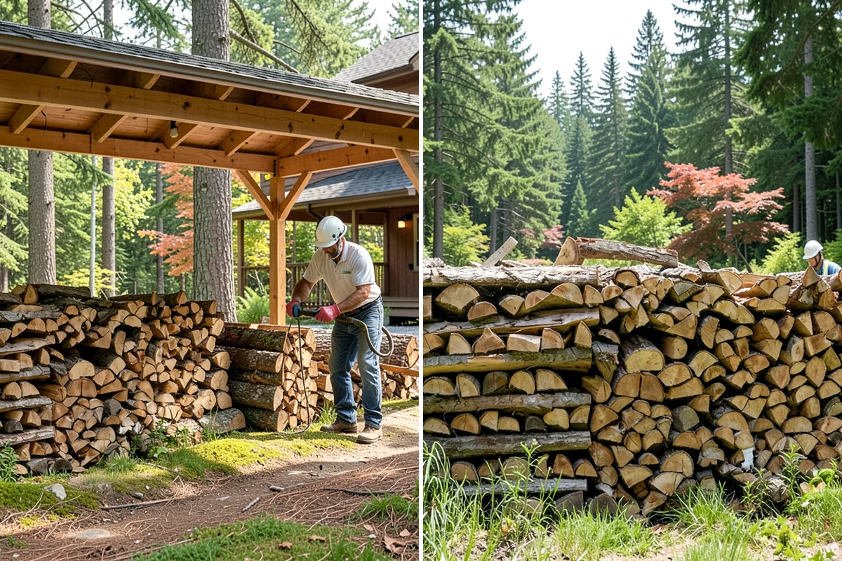 Green Firewood in Federal Way, King County, WA - We cut and split fresh wood to your requested size