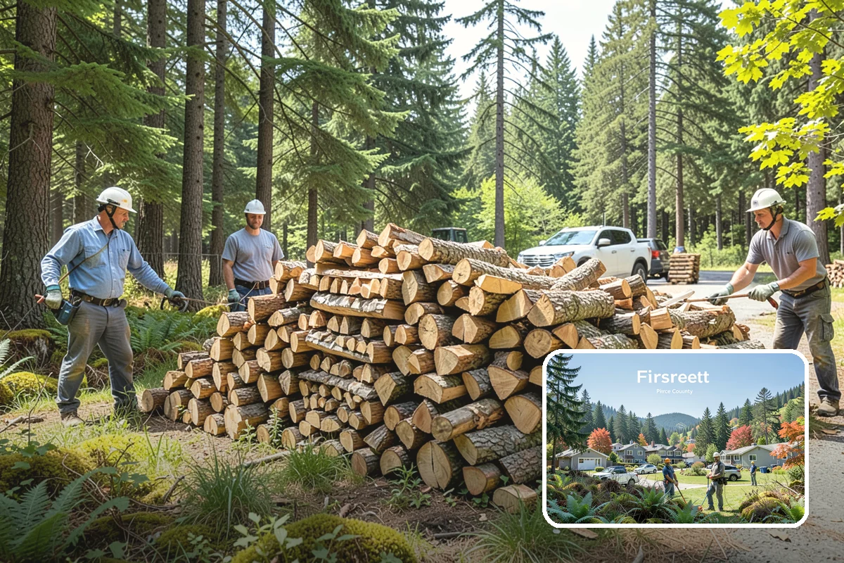 Green Firewood in Fircrest, Pierce County, WA - Lowest per-volume price of any option