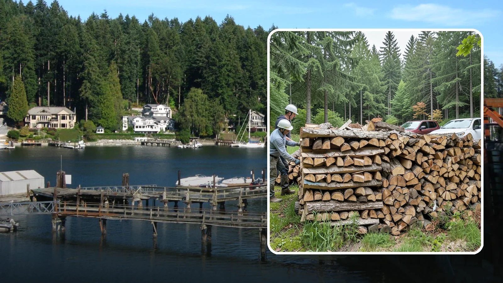 Green Firewood in Gig Harbor, Pierce County, WA - Our green firewood is freshly cut and unseasoned, sold at a lower price for buyers who plan to dry it themselves before burning.
