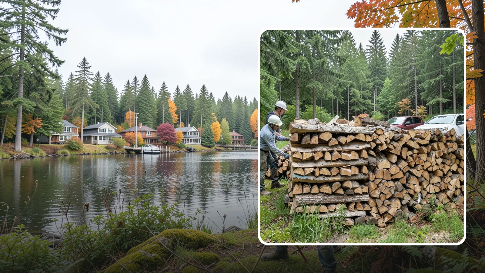 Green Firewood in La Conner, Skagit County, WA - Our green firewood is freshly cut and unseasoned, sold at a lower price for buyers who plan to dry it themselves before burning.