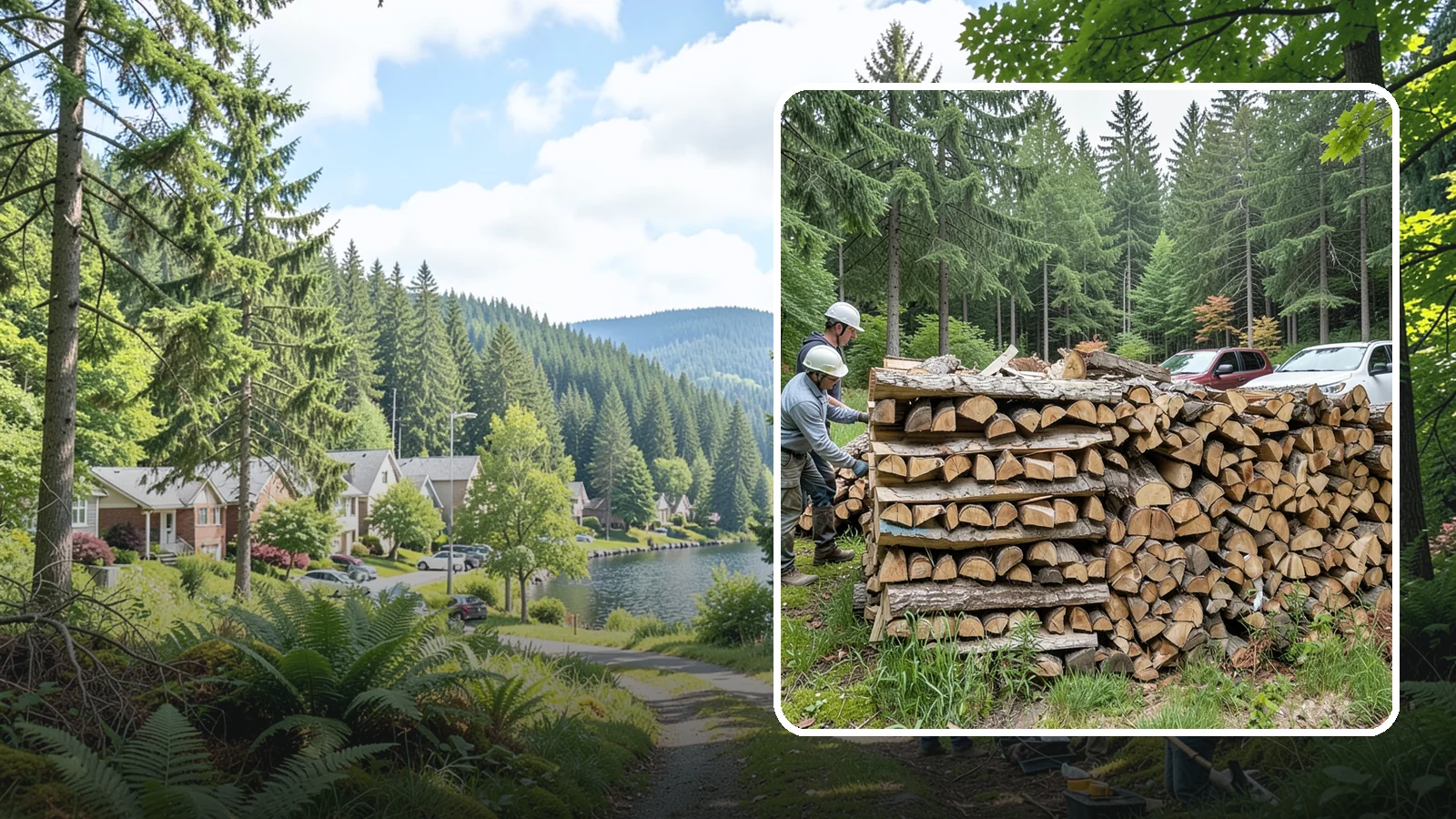 Green Firewood in Lake Forest Park, King County, WA - Our green firewood is freshly cut and unseasoned, sold at a lower price for buyers who plan to dry it themselves before burning.