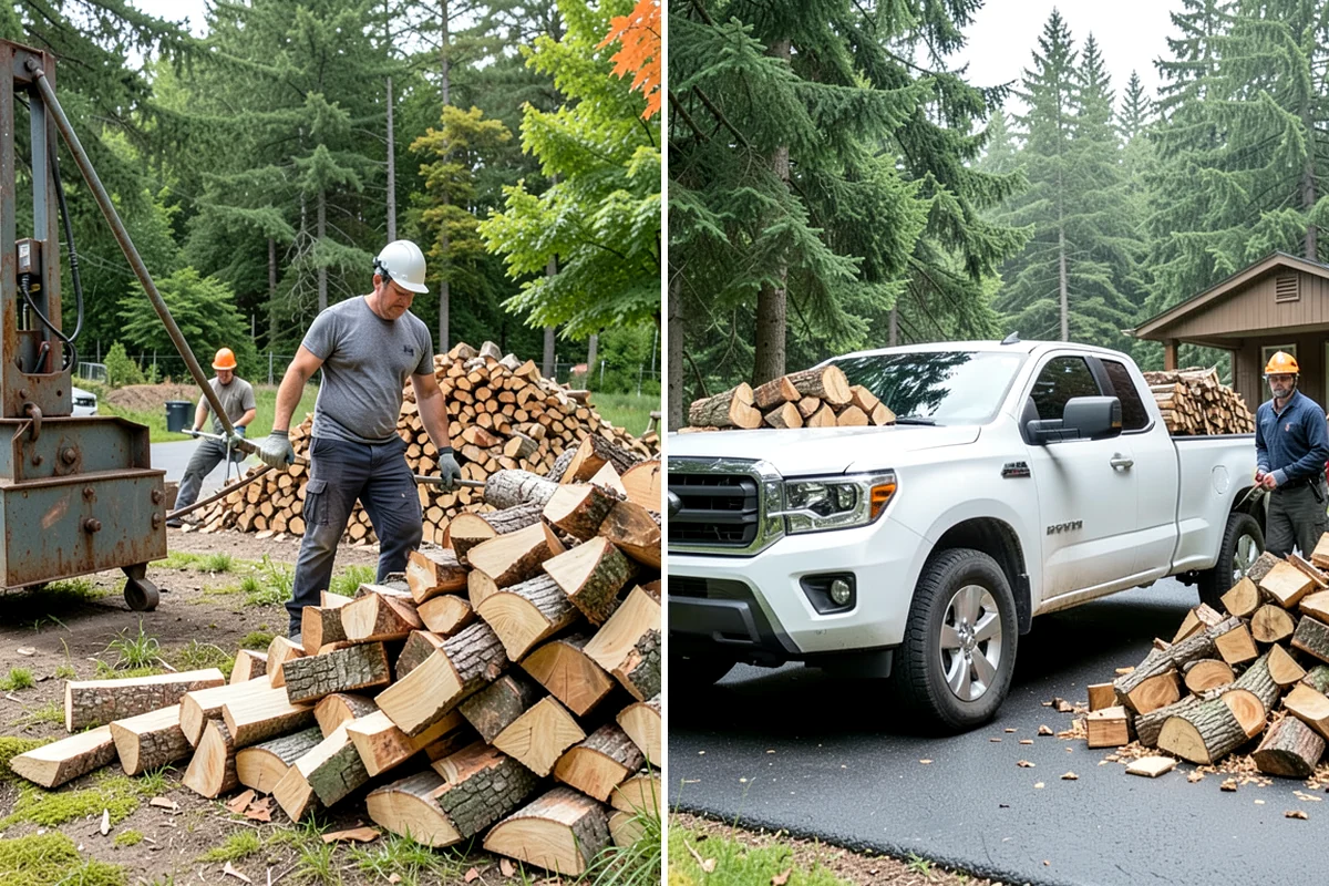 Green Firewood in Lake Forest Park, King County, WA - We cut and split fresh wood to your requested size