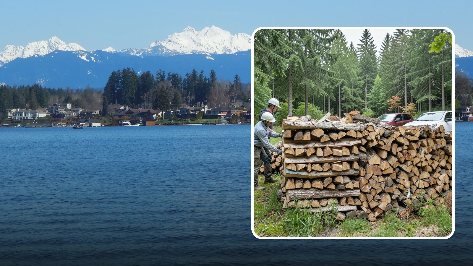 Green Firewood in Lake Stevens, Snohomish County, WA - Our green firewood is freshly cut and unseasoned, sold at a lower price for buyers who plan to dry it themselves before burning.