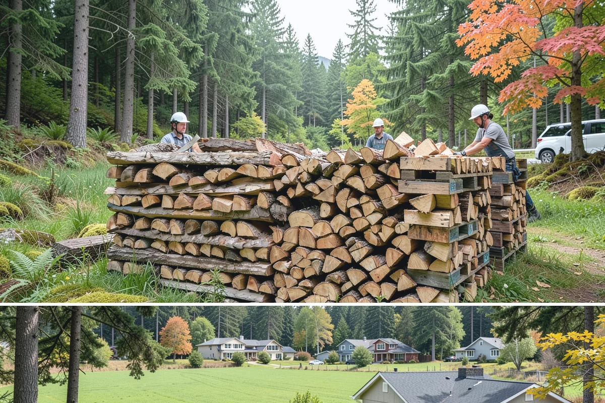 Green Firewood in Lyman, WA - Buy green firewood in spring or early summer so it has the warm, drier months to season before you need it.